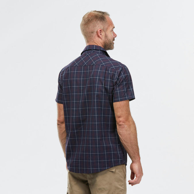 Men’s short-sleeved plan travel trekking shirt TRAVEL 100, photo 11 of 7