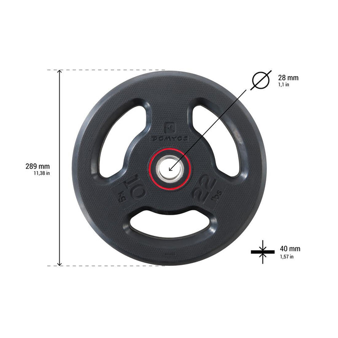 Rubber Weight Disc with Handles 28 mm 10 kg, photo 13 of 9