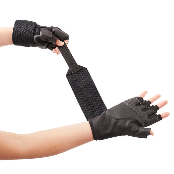 Comfort Weight Training Glove with Wrist Strap Black Decathlon Cyprus