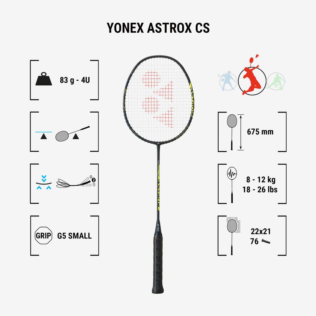 Racket Astrox CS - Black/Yellow