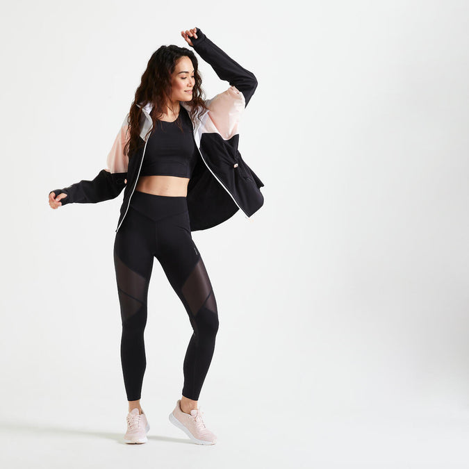 Women's High-Waisted Bi-Material Cardio Fitness Leggings, photo 7 of 5