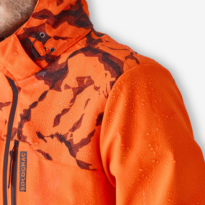 Hunting softshell jacket neon orange 500, photo 13 of 10