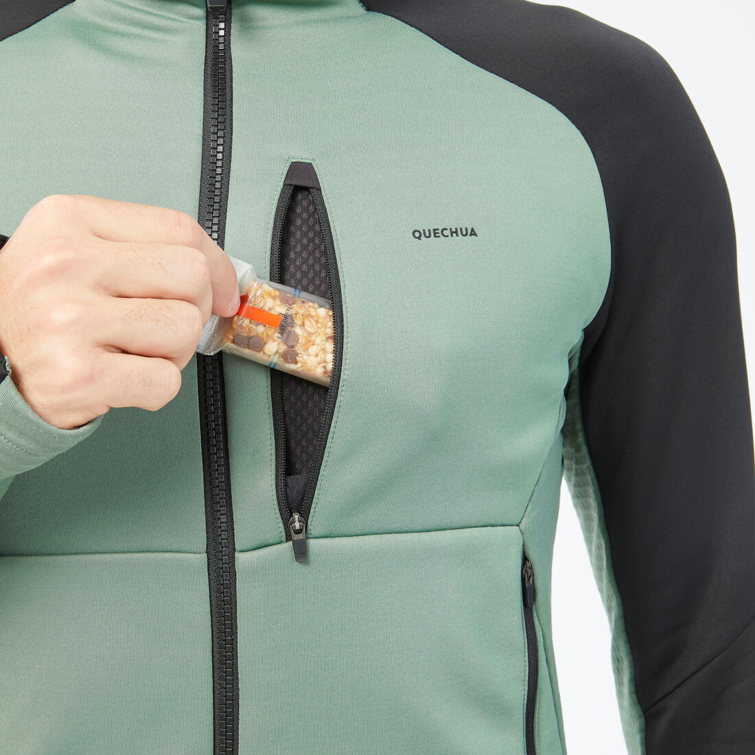 Men's Hiking Fleece Jacket - mh500 Hood