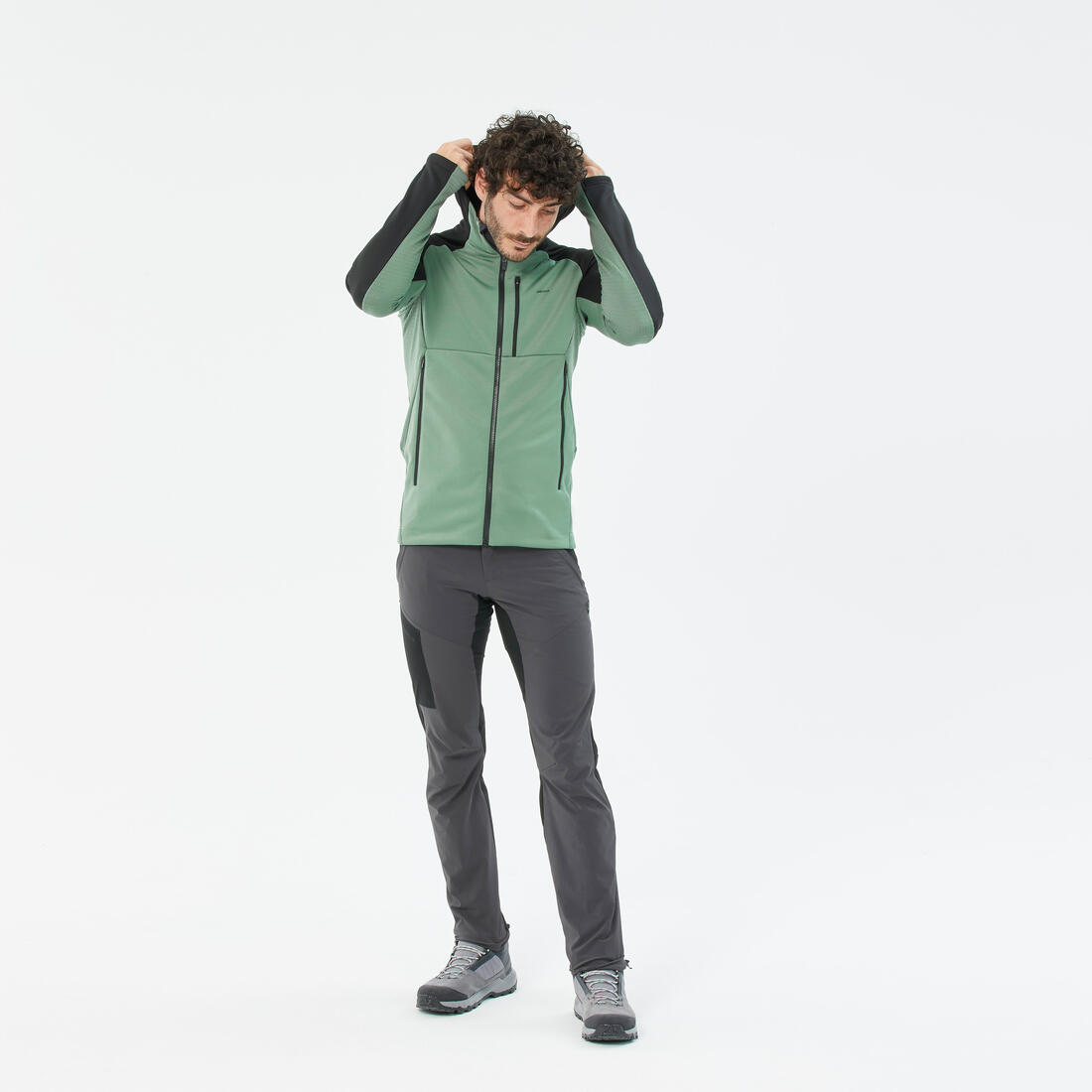 Men's Hiking Fleece Jacket - mh500 Hood