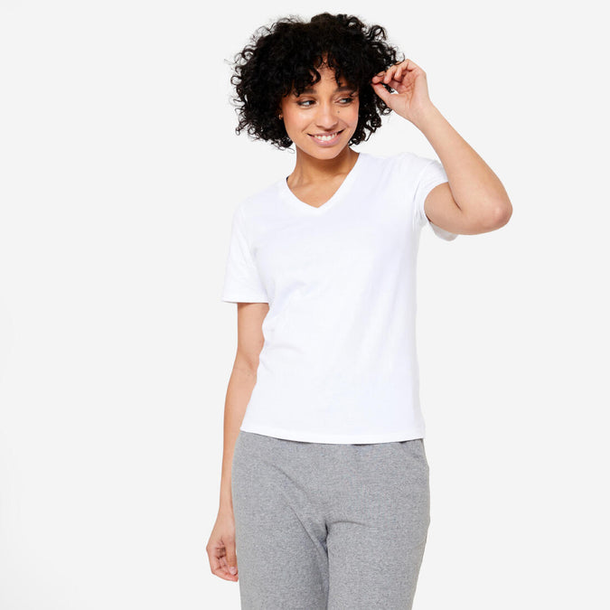 Women's V-Neck Cotton Fitness T-Shirt, photo 7 of 6