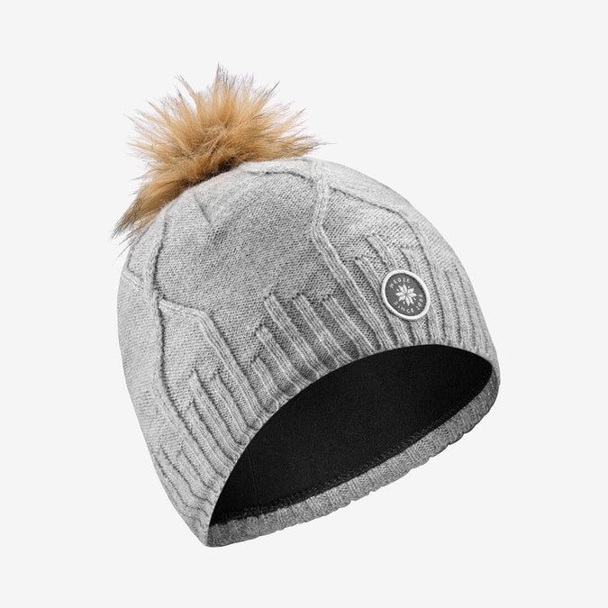 Adult Cable-knit Virgin Fur Hat, photo 7 of 6