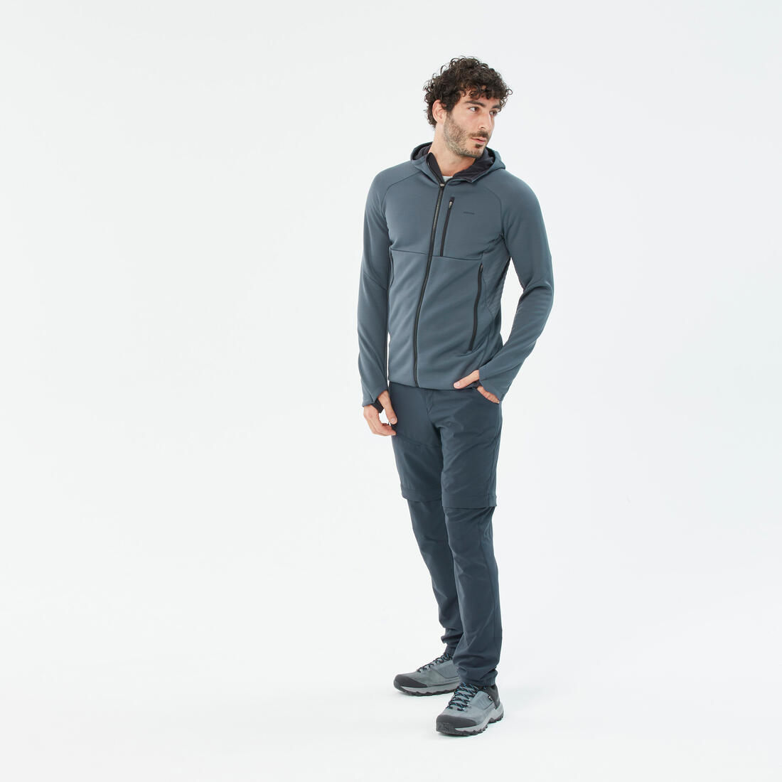 Men's Hiking Fleece Jacket - mh500 Hood