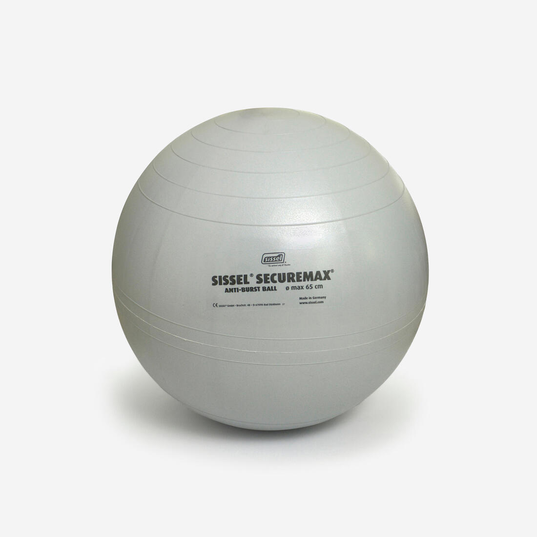 Gym Ball Secure Max Fitness Size 2 65 cm - Γκρι