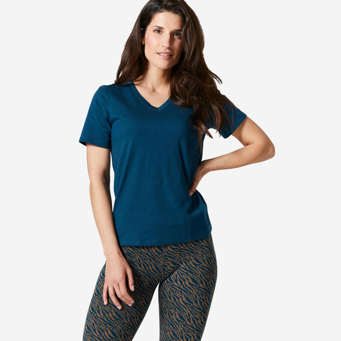 Women's V-Neck Cotton Fitness T-Shirt, photo 6 of 5