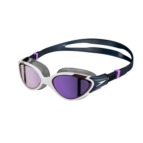 Γυναικεία γυαλιά κολύμβησης SPEEDO BIOFUSE 2.0 μπλε σκούρο λευκό φακοί καθρέφτη