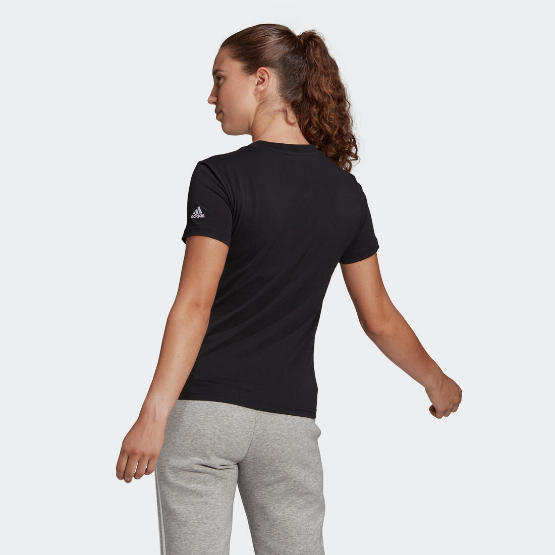 Women's Low-Impact Fitness T-Shirt - Black - Decathlon Cyprus