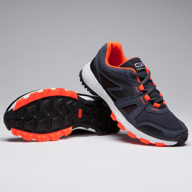 KIDS KIPRUN GRIP RUNNING & ATHLETICS SHOES - GREY AND BLACK NEON - Decathlon Cyprus, photo 18 of 14