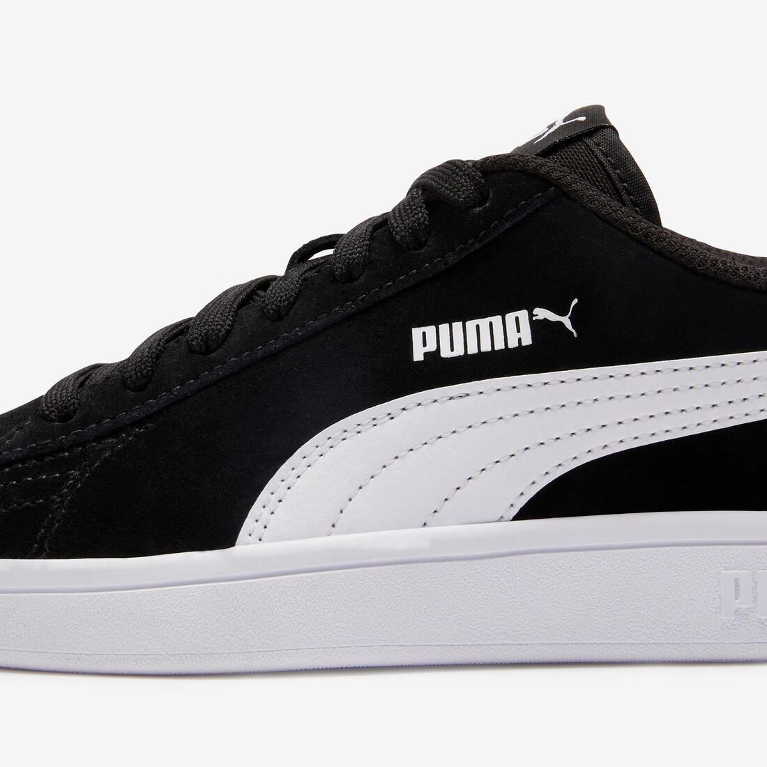 Kids' Lace-Up Trainers Smash - Black - Decathlon Cyprus