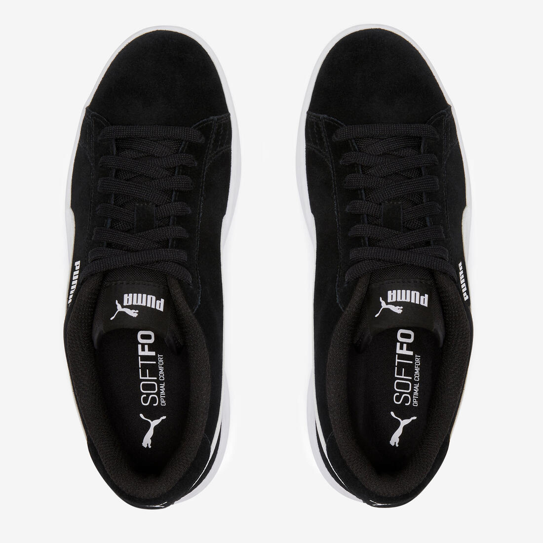 Kids' Lace-Up Trainers Smash - Black - Decathlon Cyprus