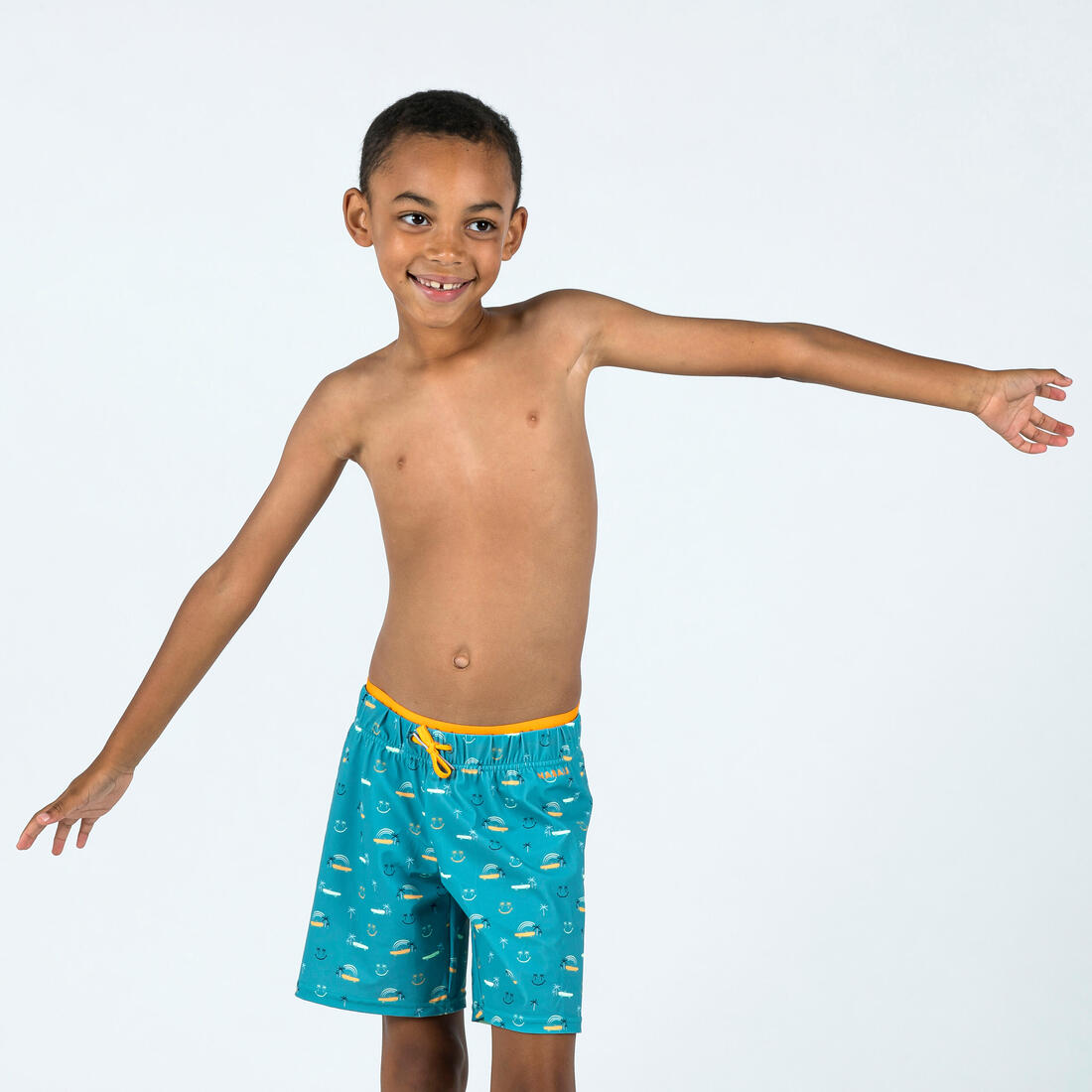 BOYS' LONG SWIMMING SWIM SHORTS 100 - BLACK PLAYA - Decathlon Cyprus