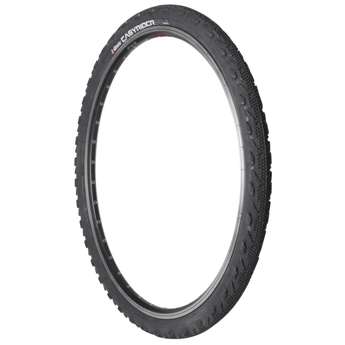 Mountain Bike Stiff Bead Tyre Easy Rider 26x1.95 - Black - Decathlon Cyprus