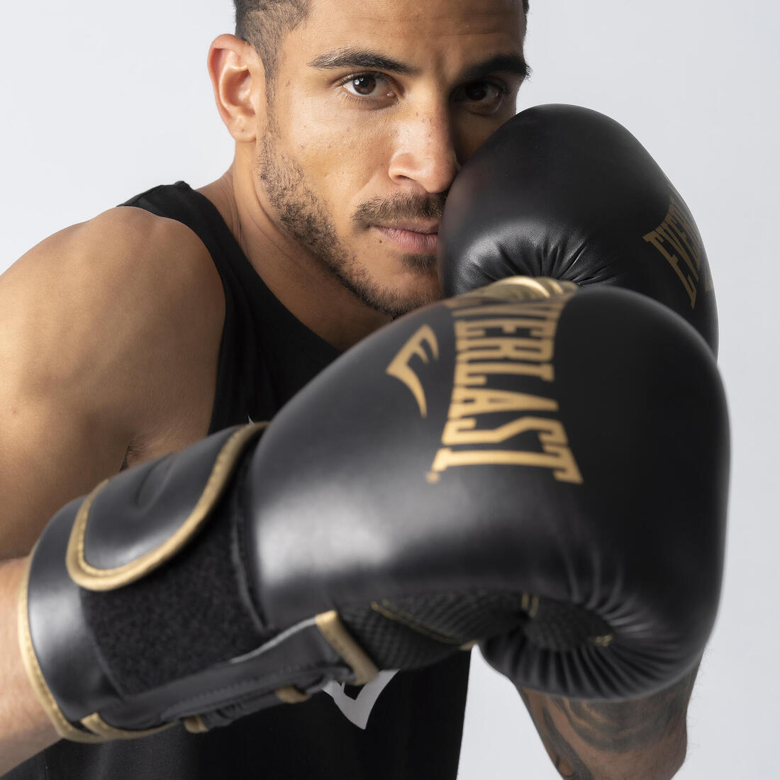 Boxing Gloves Powerlock - Black/Orange - Decathlon Cyprus