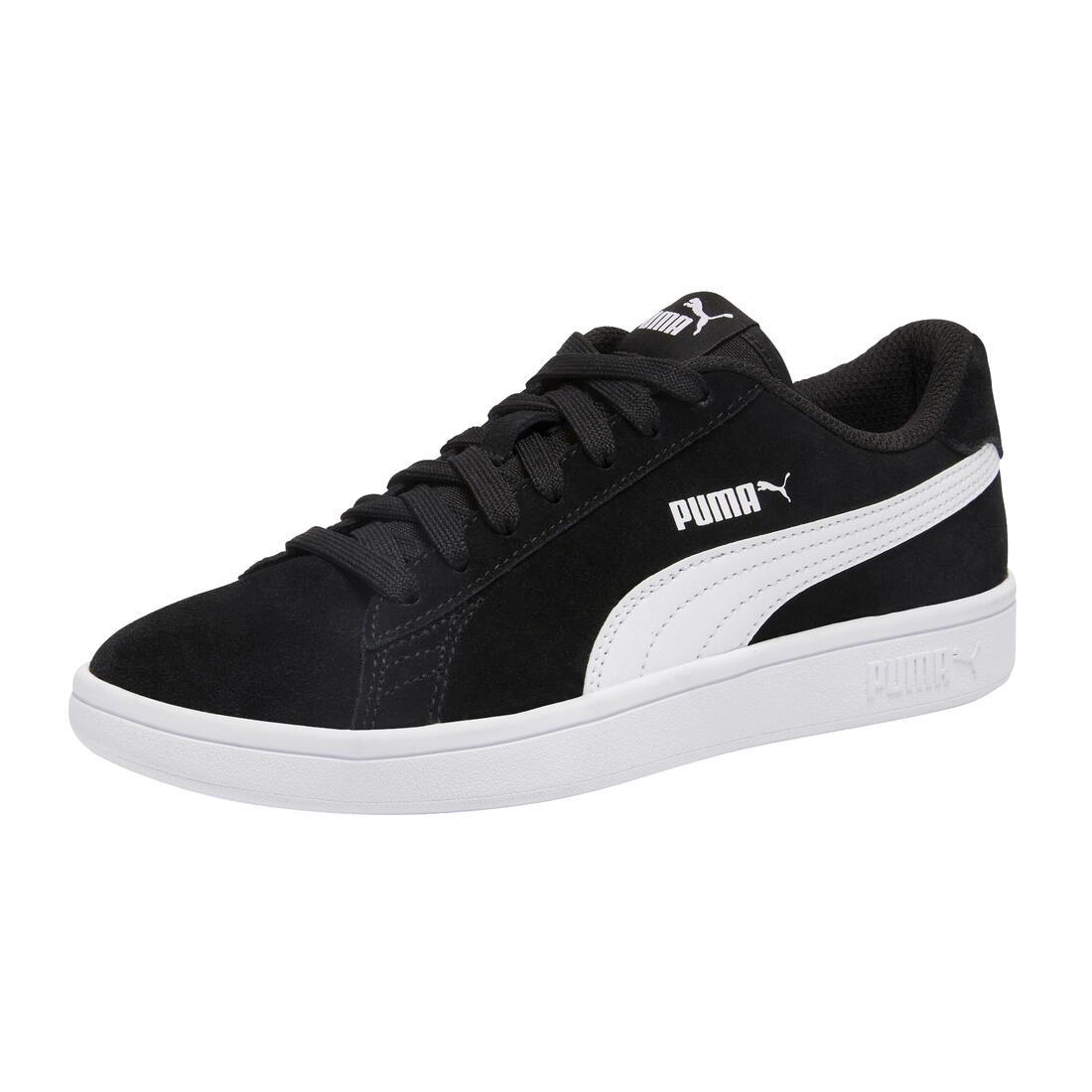 Kids' Lace-Up Trainers Smash - Black - Decathlon Cyprus