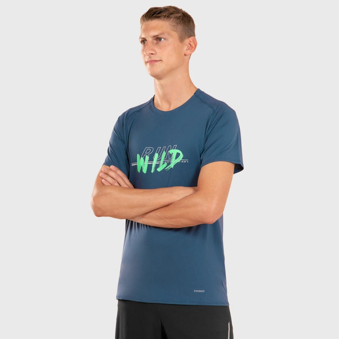 





Men's Trail Running Resistant T-Shirt-KIPRUN Run 500 Graph-Dark, photo 1 of 7