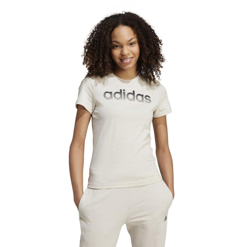 





Women's T-Shirt - Beige/Printed Logo