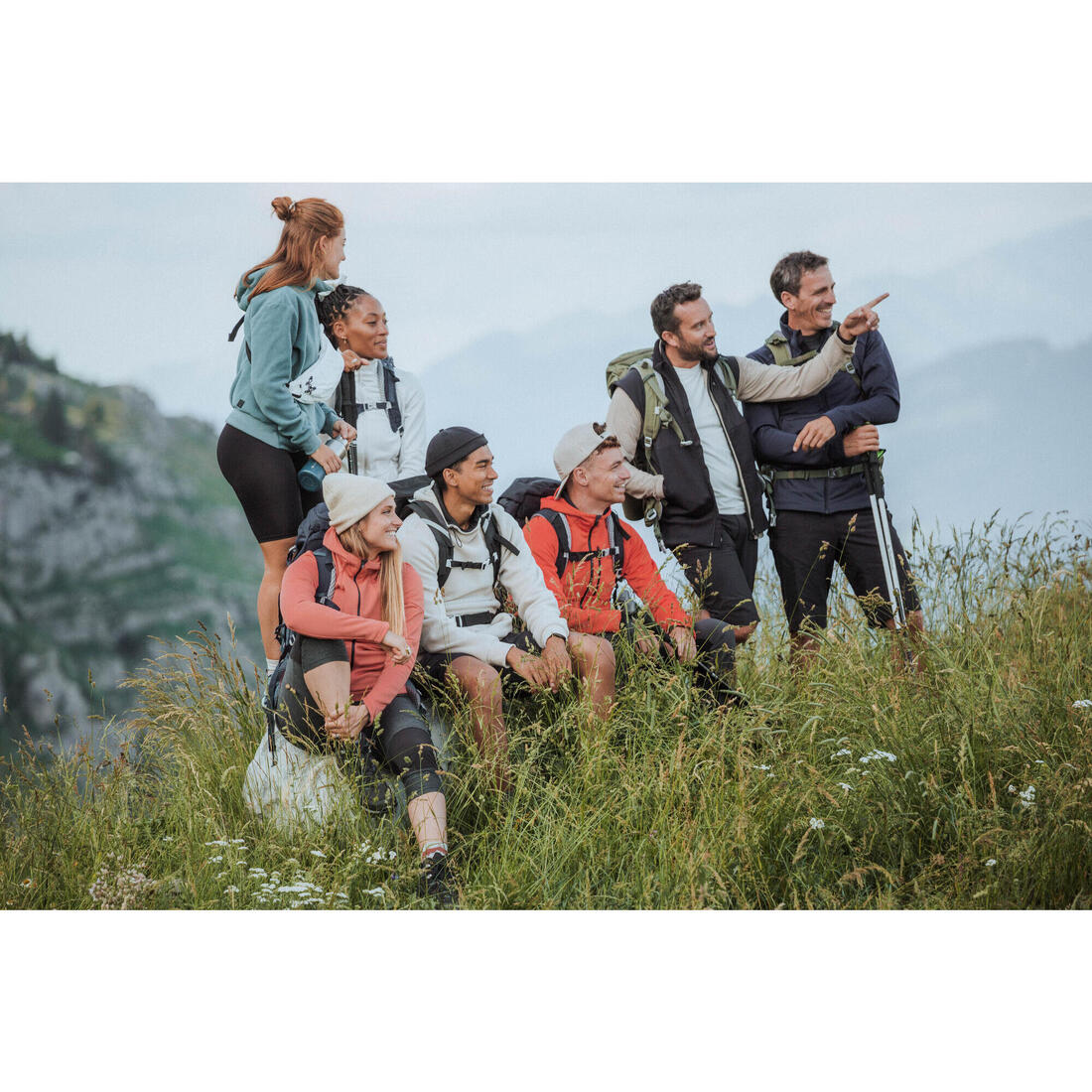 Men's Hiking Fleece Jacket - mh500 Hood