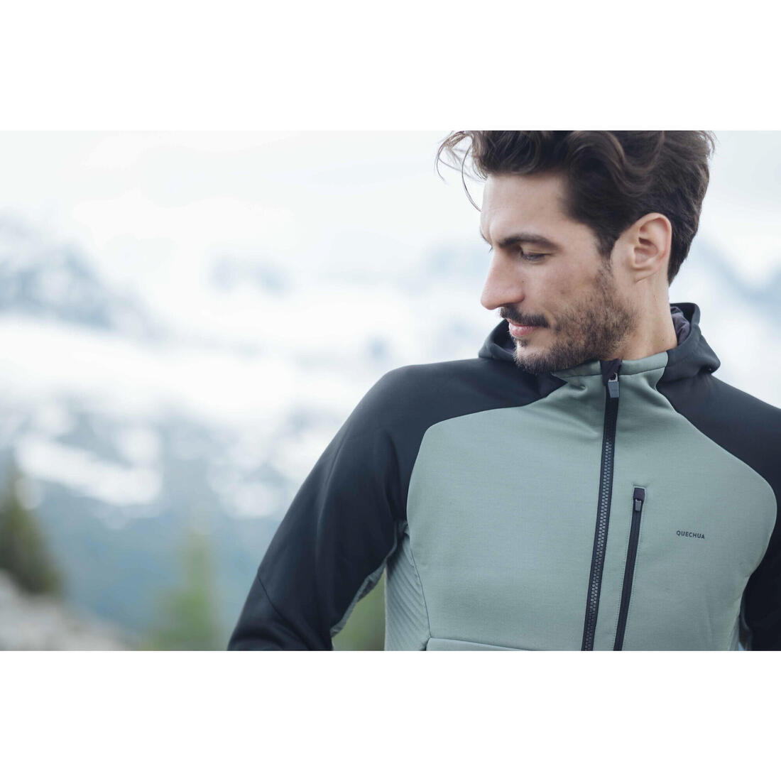 Men's Hiking Fleece Jacket - mh500 Hood
