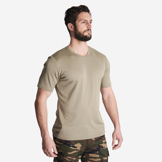 





Short-sleeved hunting t-shirt 100 green camo, photo 1 of 5