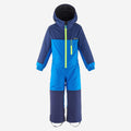 KIDS’ WARM AND WATERPROOF SKI SUIT - 100 CORAL