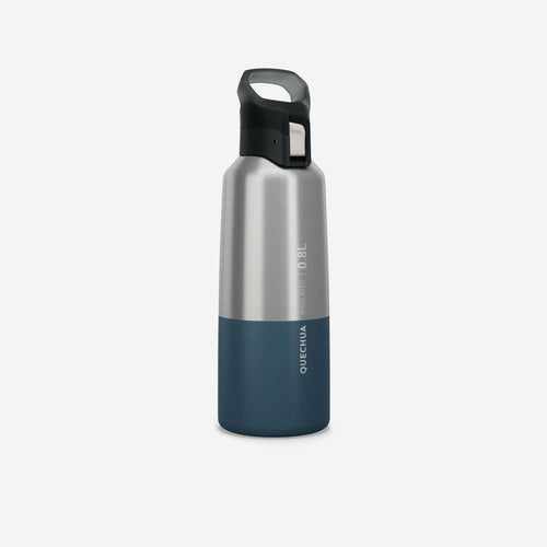 





0.8 L stainless steel isothermal water bottle with quick-release cap for hiking