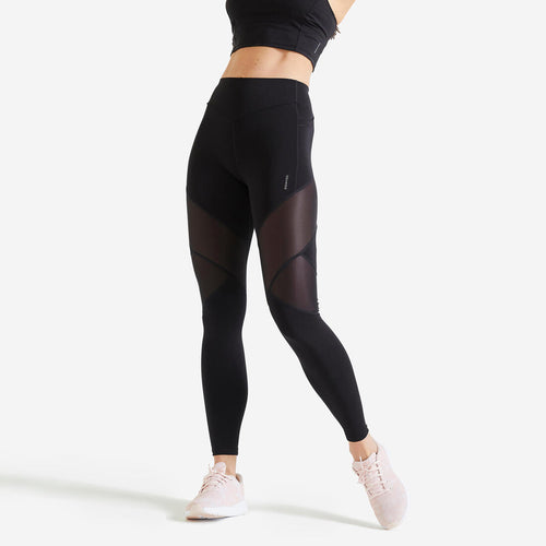 





Women's Cardio Fitness High-Waisted Bimaterial Leggings