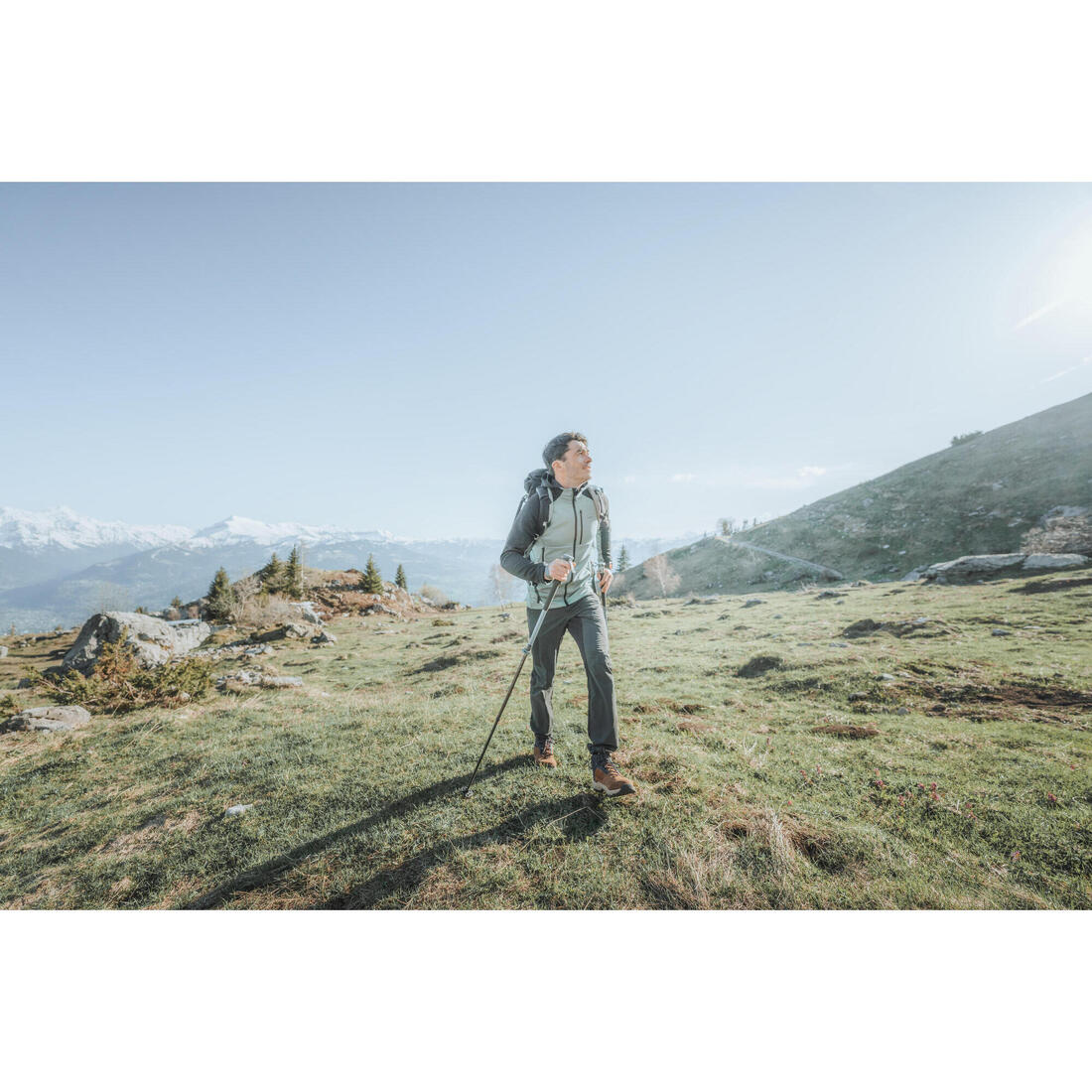 Men's Hiking Fleece Jacket - mh500 Hood