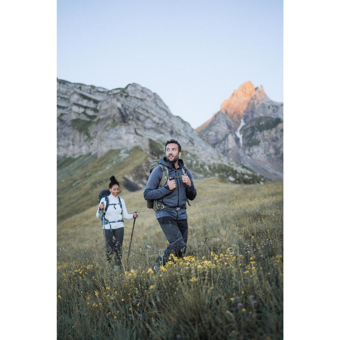 Men's Hiking Fleece Jacket - mh500 Hood