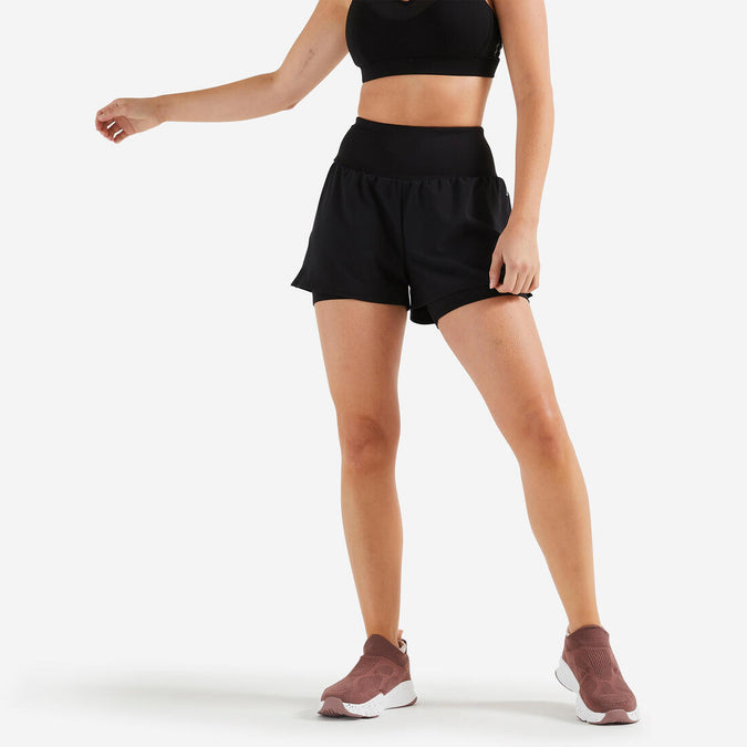 





Women's 2-in-1 Fitness Cardio Shorts - Black, photo 6 of 6