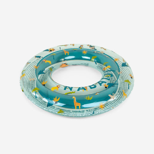 





Kids' Inflatable Swim Ring 65 cm 6-9 Years - Transparent