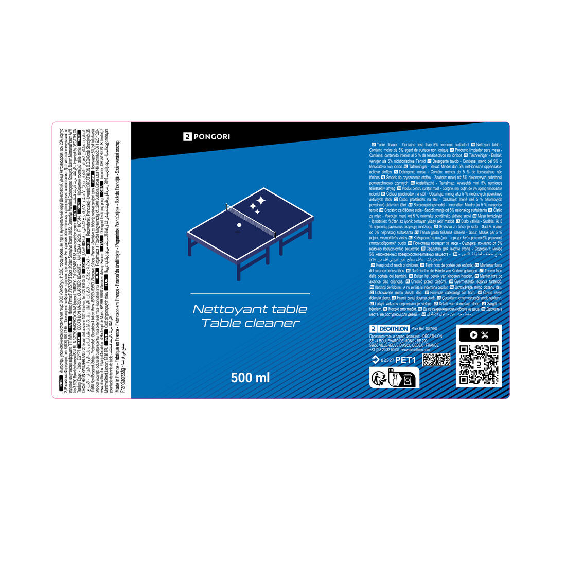 Table Tennis Table Cleaner - 500ml