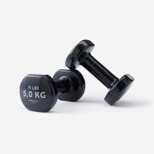 





Fitness 5 kg Dumbbells Twin-Pack - Black