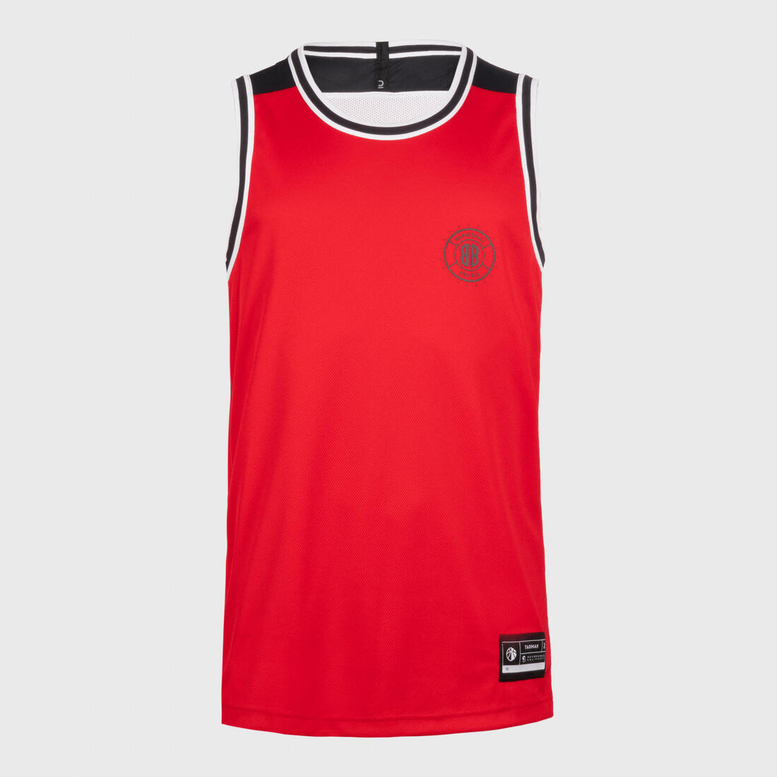 Men's/Women's Reversible Sleeveless Basketball Jersey T500R - Grey/Black Buzzer