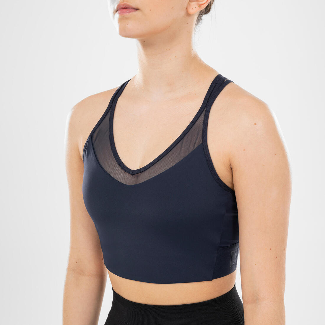 Women's Modern Dance Sports Bra with Thin Straps, Removable Pads