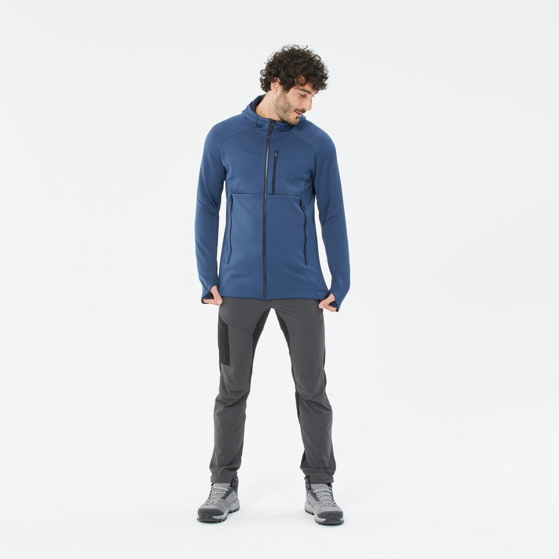 Men's Hiking Fleece Jacket - mh500 Hood