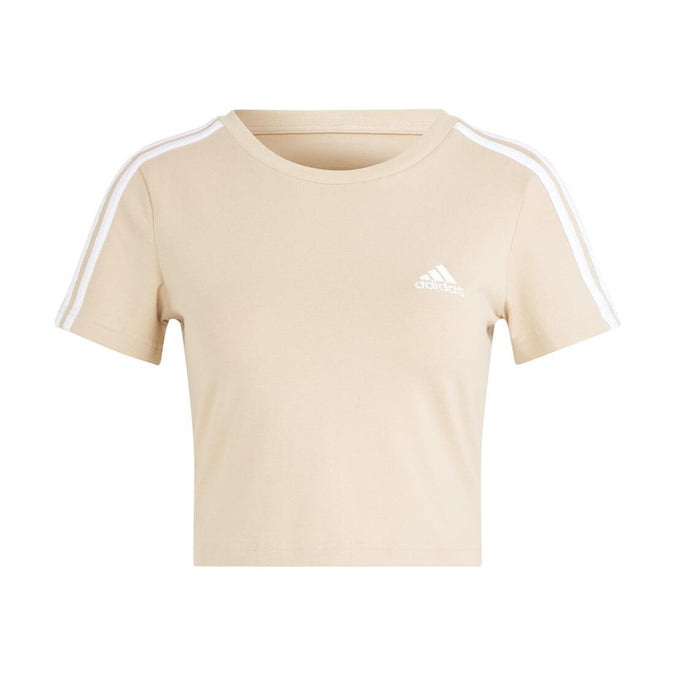 





Women's Cropped Slim-Fit Low-Impact Fitness T-Shirt - Beige, photo 6 of 6