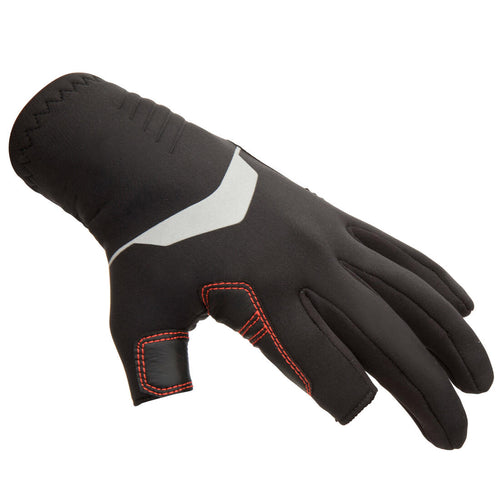 





Adult Sailing 1 mm Neoprene Gloves with 2 Fingers Cut 900 black