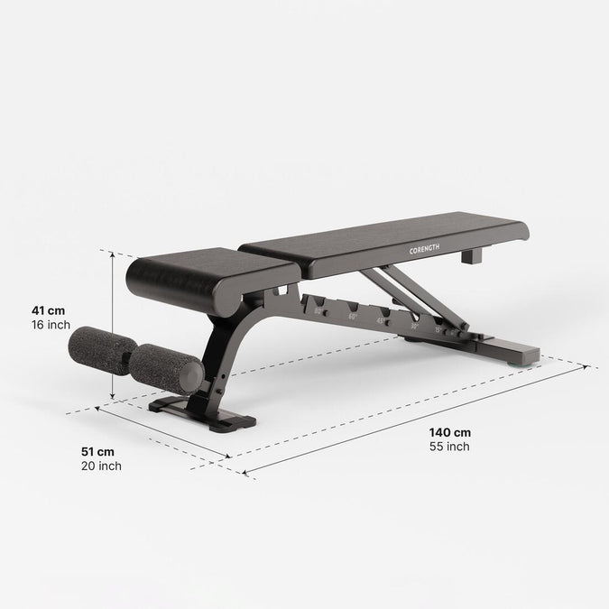 Reinforced Flat Inclined Weights Bench 900 Decathlon Cyprus