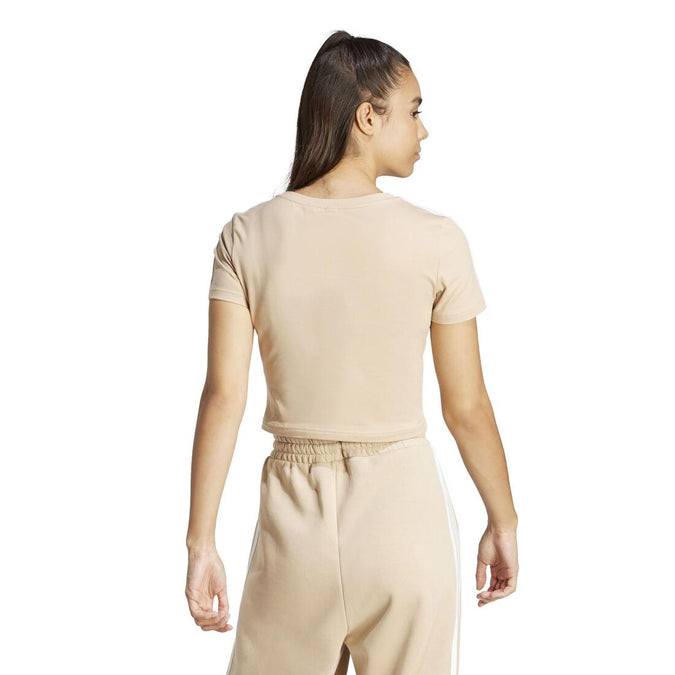 





Women's Cropped Slim-Fit Low-Impact Fitness T-Shirt - Beige, photo 5 of 6