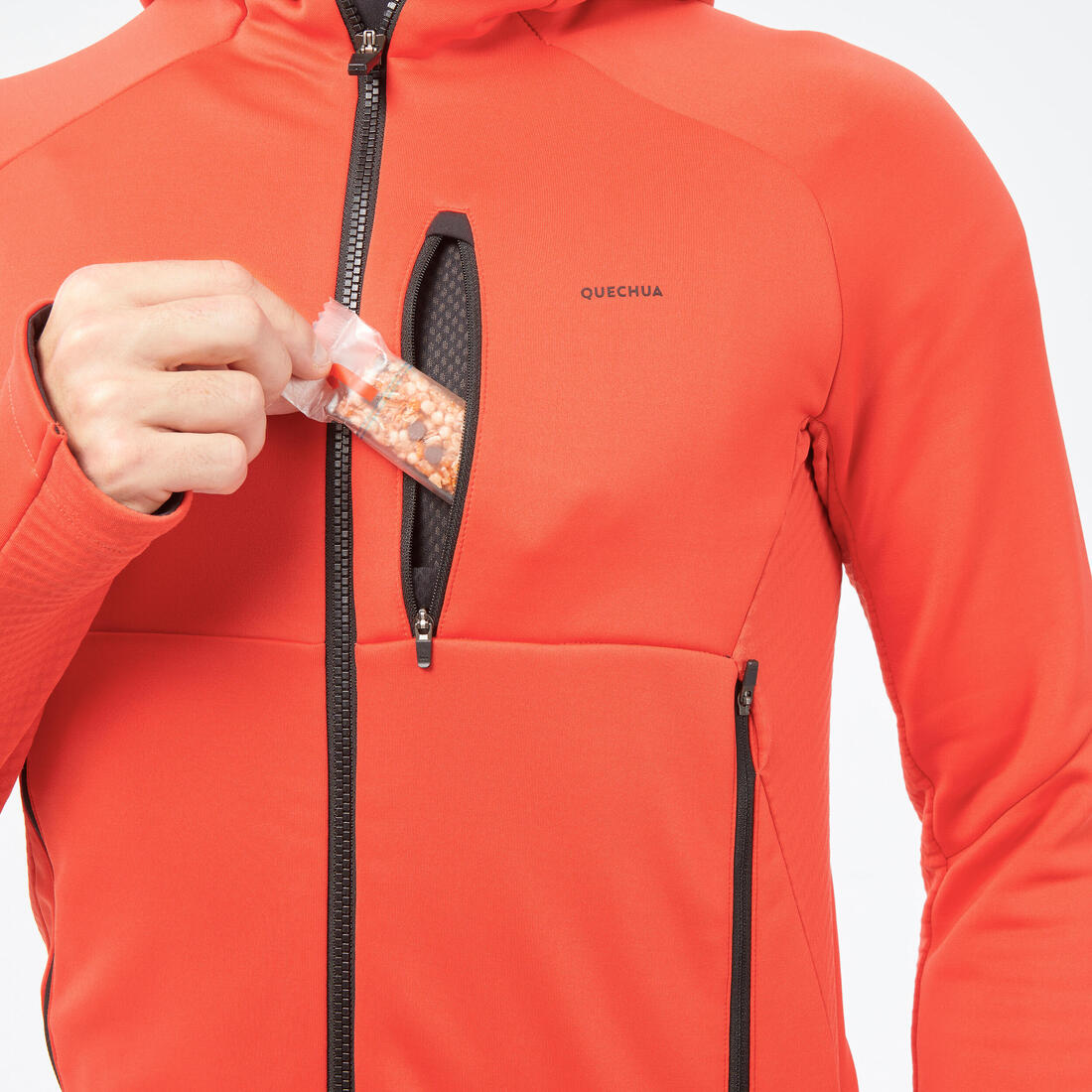 Men's Hiking Fleece Jacket - mh500 Hood