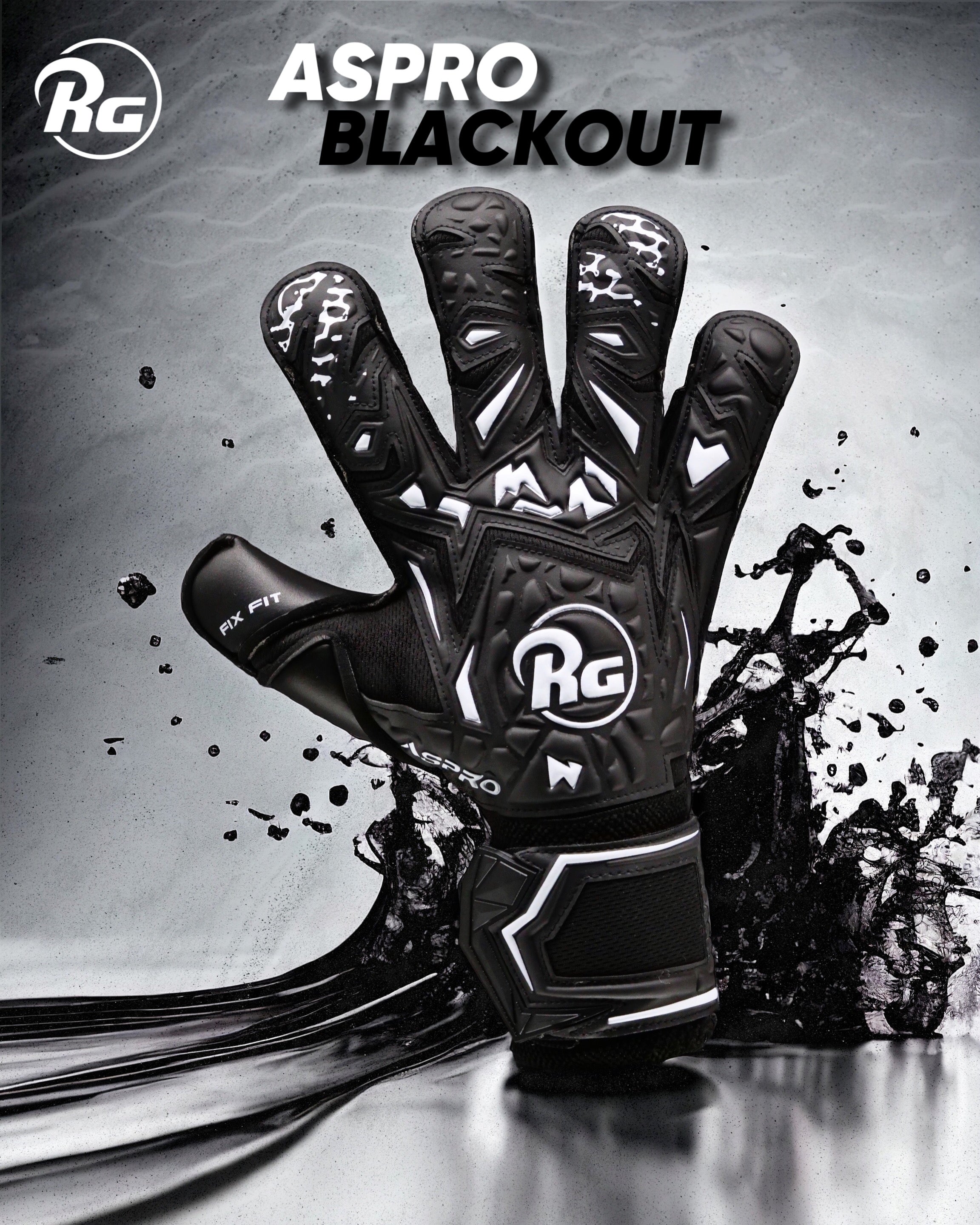 RG Aspro Blackout Goalkeeper Gloves