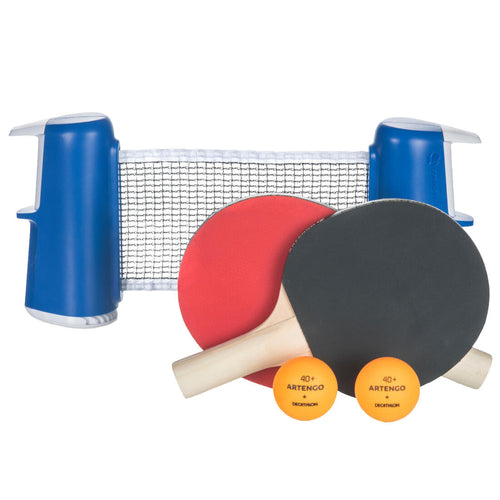 





Small Indoor Table Tennis Set with a Rollnet + 2 Table Tennis Bats + 2 Balls - Decathlon Cyprus