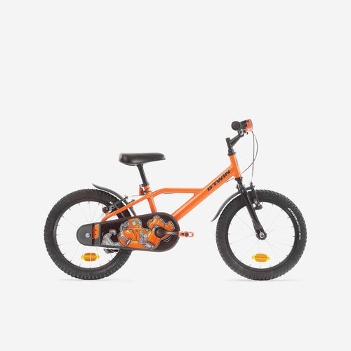 





Kids' 16-inch, chain guard, easy-braking bike, orange - Decathlon Cyprus