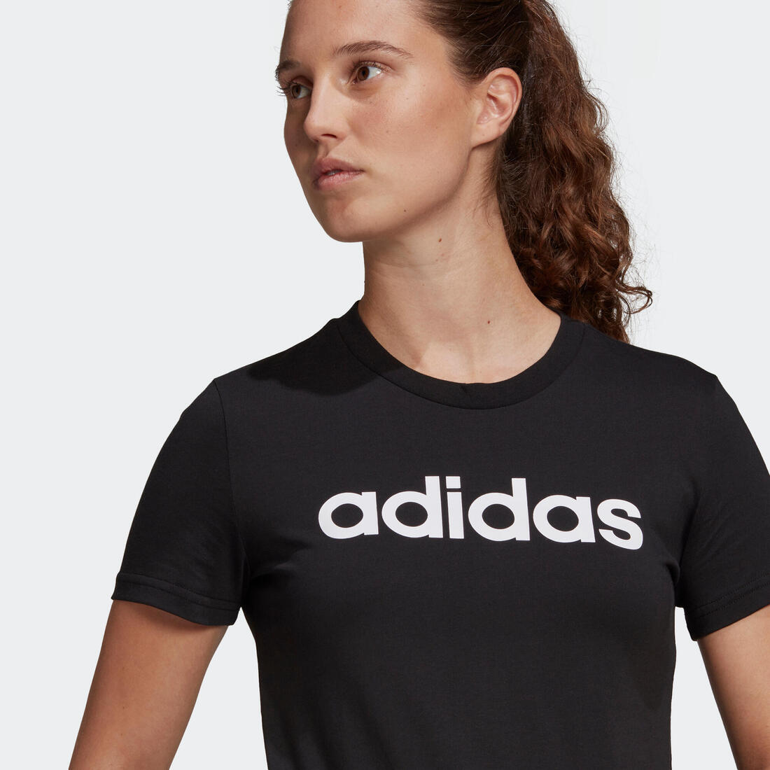 Women's Low-Impact Fitness T-Shirt - Black - Decathlon Cyprus