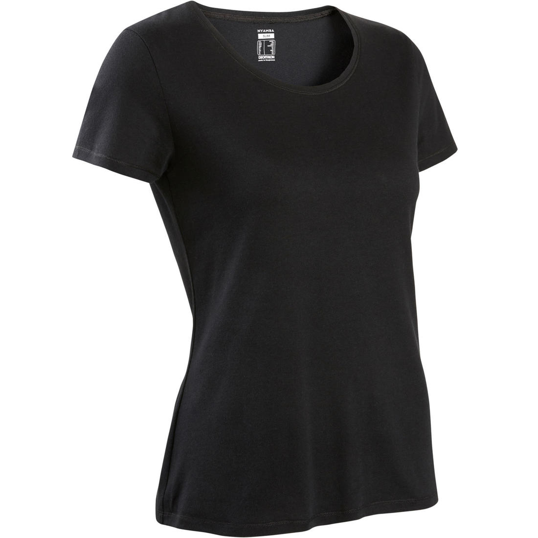 Women's Short-Sleeved Straight-Cut Crew Neck Cotton Fitness T-Shirt 500 - Decathlon Cyprus