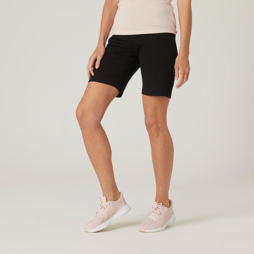 





Women's Straight-Cut Fitness Shorts with Pockets 500 - Black - Decathlon Cyprus